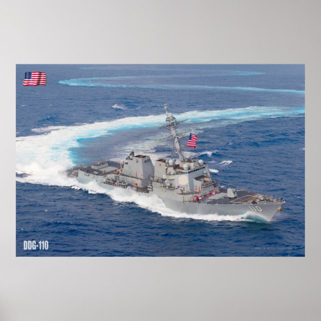 GUIED-MISSILE FÖRSTÖRARE - DDG-110 POSTER (Framsidan)