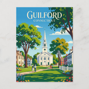 Guilford Green Connecticut Vykort