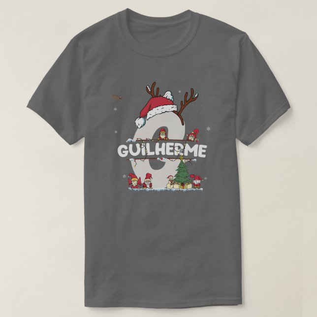 Guilherme Christmasw Guilherme Namn för roligt Jul T Shirt (Design framsida)