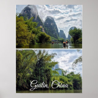 Guilin, Kina Collage Poster