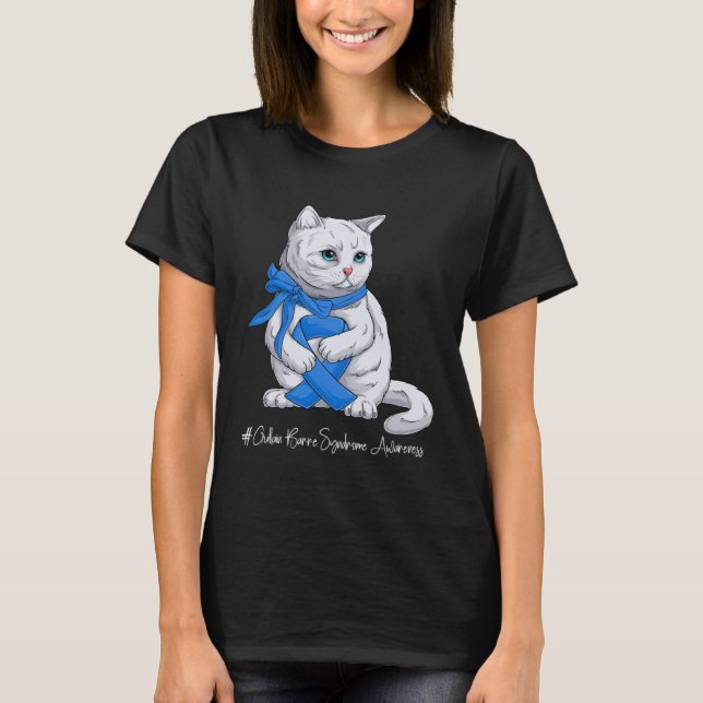 Guillain Barre Syndrome Awareness Month Blue Ribbo T Shirt (Framsida)