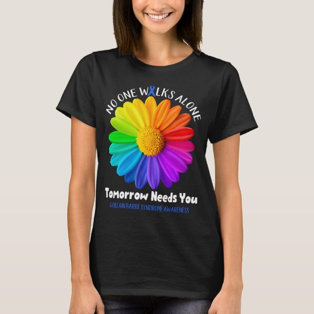 Guillain Barre Syndrome Awareness Ribbon Support T Shirt (Framsida)