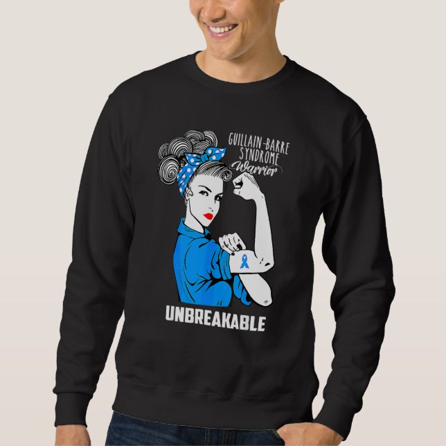 Guillain Barre Syndrome Warrior Obrytable Awaren Lång Ärmad Tröja (Framsida)