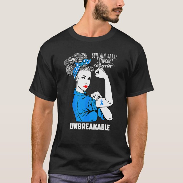 Guillain Barre Syndrome Warrior Obrytable Awaren T Shirt (Framsida)