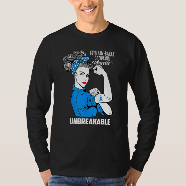 Guillain Barre Syndrome Warrior Obrytable Awaren T Shirt (Framsida)