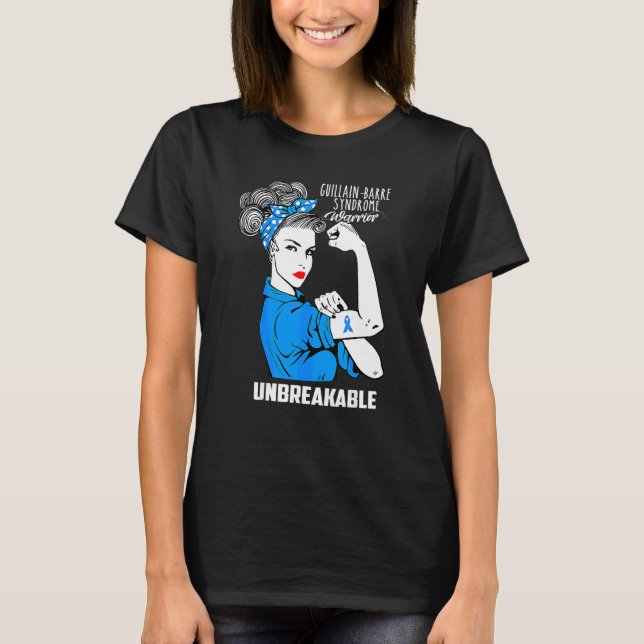 Guillain Barre Syndrome Warrior Obrytable Awaren T Shirt (Framsida)