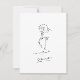 Guillaume Apollinaire, Calligramme Cheval Anteckningskort