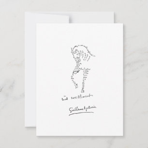 Guillaume Apollinaire, Calligramme Cheval Anteckningskort