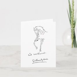 Guillaume Apollinaire, Calligramme Cheval Anteckningskort