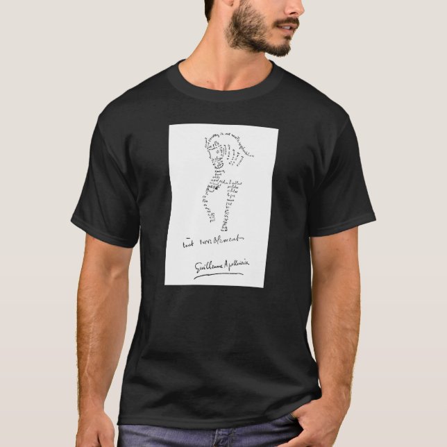 Guillaume Apollinaire, Calligramme Cheval T Shirt (Framsida)