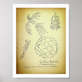 Guillaume Apollinaire, Poème Calligramme (1920) Poster