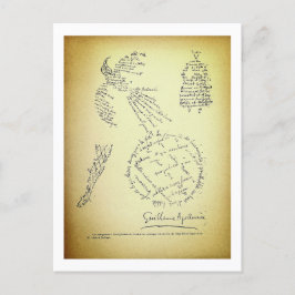 Guillaume Apollinaire, Poème Calligramme (1920) Vykort