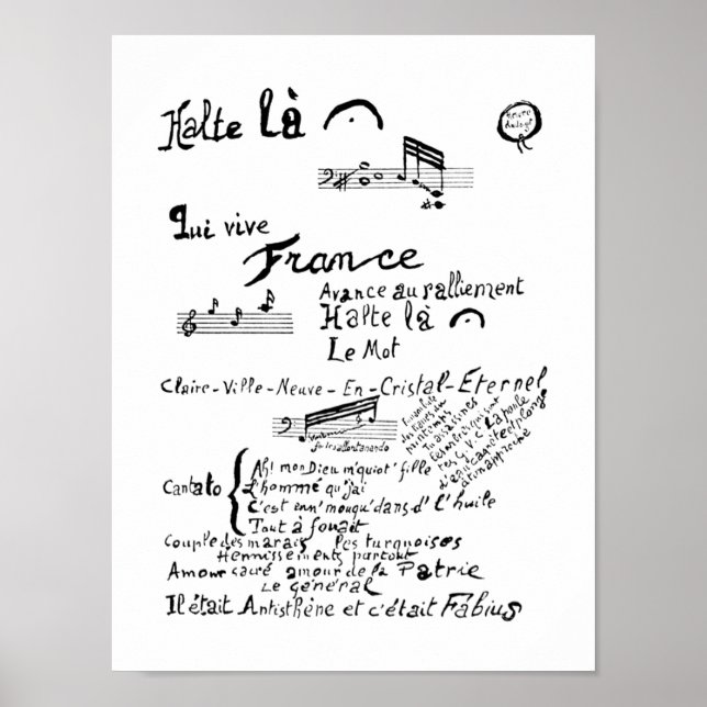 Guillaume Apollinaire, Venu de Dieuze Poster (Framsidan)
