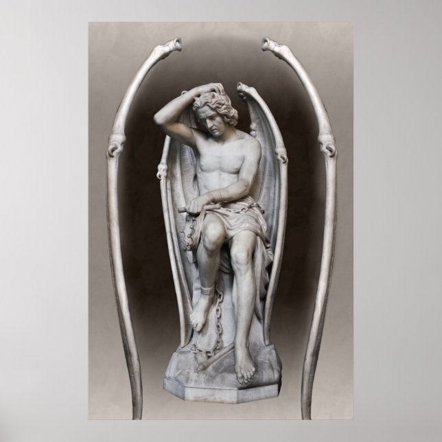Guillaume Geefs Lucifer CC0286 Poster 36 på 91 cm (Framsidan)