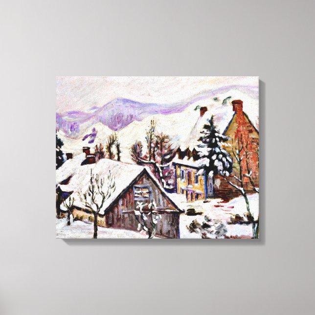 Guillaumin - byn St. Sauves-d'Auvergne Canvastryck (Framsida)