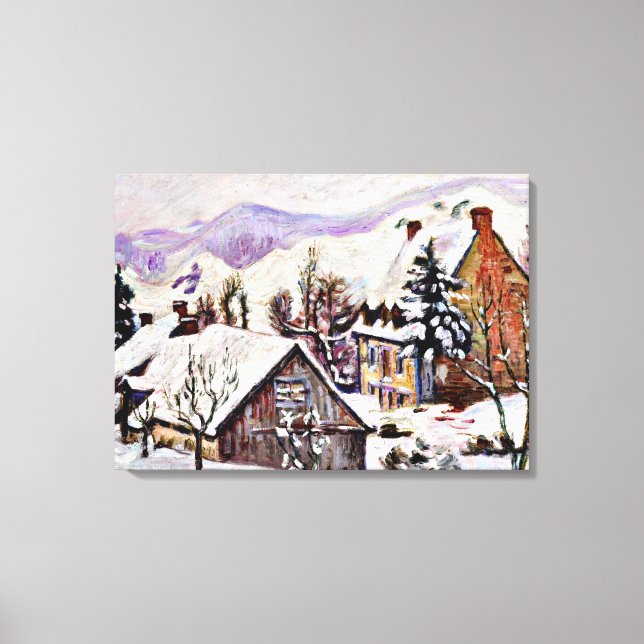 Guillaumin - byn St. Sauves-d'Auvergne Canvastryck (Framsida)