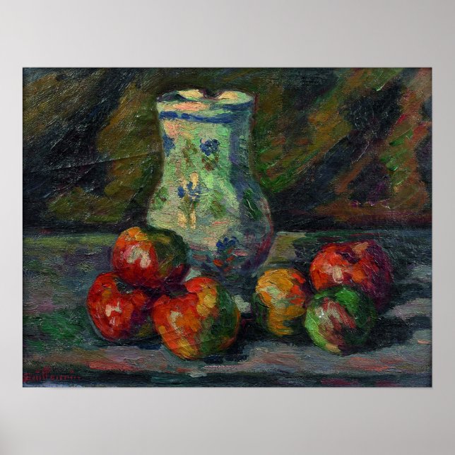 Guillaumin - fortfarande liv med äpplen 1880 poster (Framsidan)