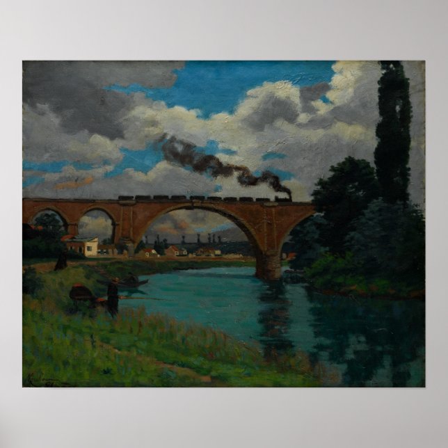 Guillaumin - Järnvägsbro över Marne Poster (Framsidan)
