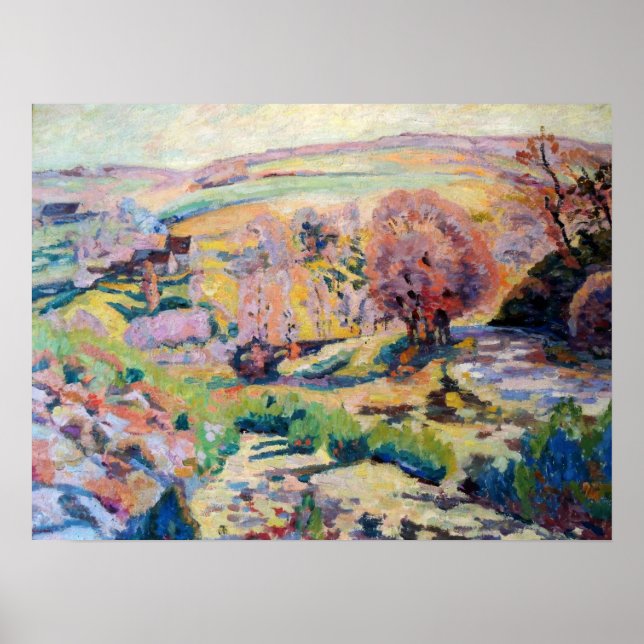 Guillaumin - Les Fermes Du Pont Charraud 1918 Poster (Framsidan)