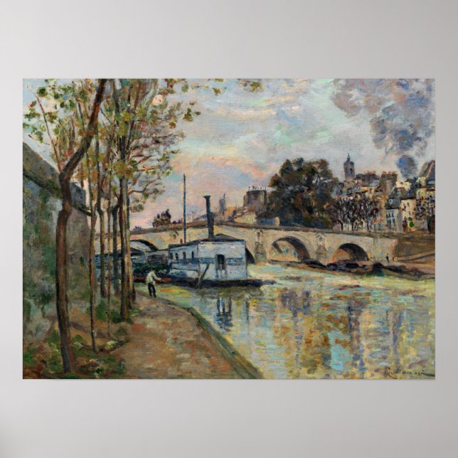 Guillaumin - Seine i Paris 1874 Poster (Framsidan)