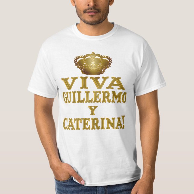Guillermo y Caterina Boda verklig Camisas y Mas T Shirt (Framsida)