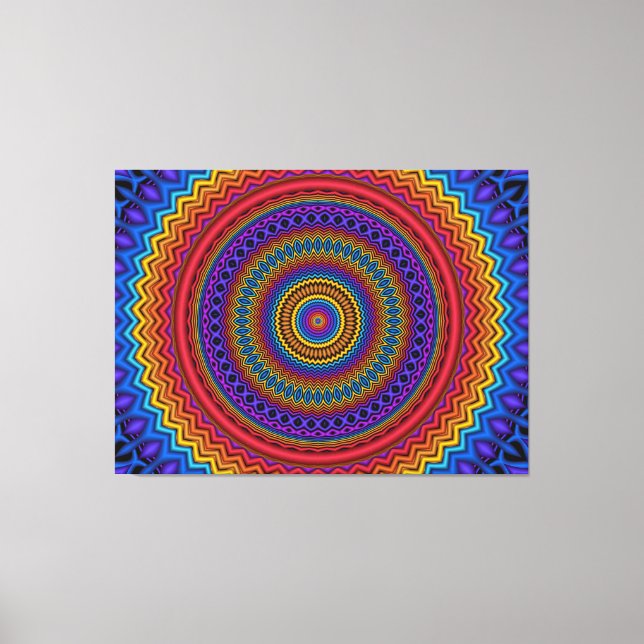 Guilloché Spirograph Wrapped Canvas (Framsida)