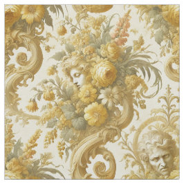 Guilt Guld - Gothic Påstående Tile Tyg