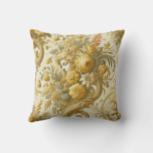 Guilt of Guld - Baroque Blommigt Pillow Kudde