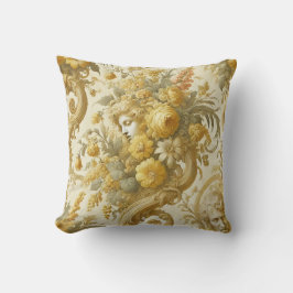Guilt of Guld - Baroque Blommigt Pillow Kudde