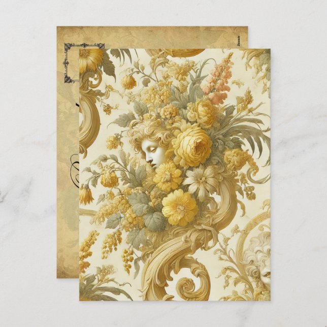 Guilt of Guld - Gothic Victorian Helg Vykort (Fram/baksida)