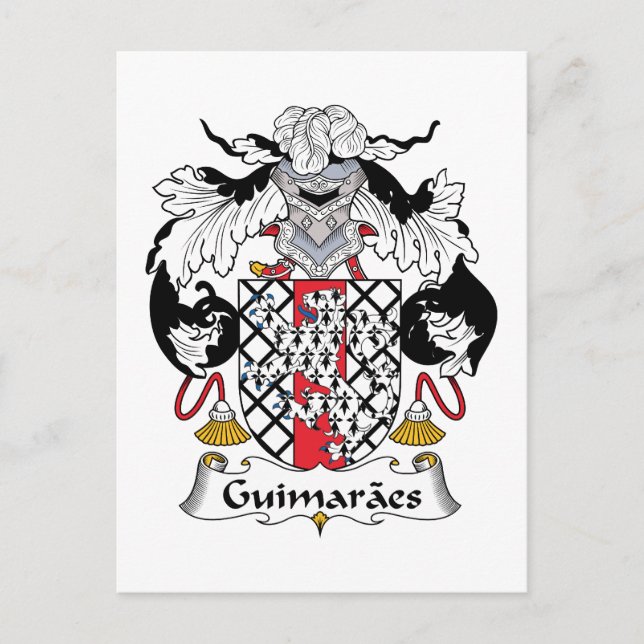Guimaraes Family Crest Vykort (Framsida)