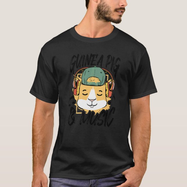Guine Gris och Music Animal Lover Pet Owner Guine T Shirt (Framsida)