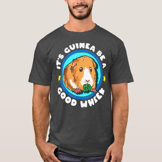 Guinea är en Bra Hjund Cute Cavy Gift Gris T Shirt (Framsida)