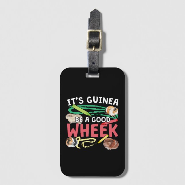 Guinea BE a Bra Wheek-Guinea Gris Pun Bagagebricka (Framsida vertikal)