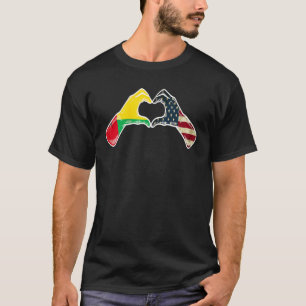 Guinea-Bissau American USA flagga - USA Bissau Gui T Shirt