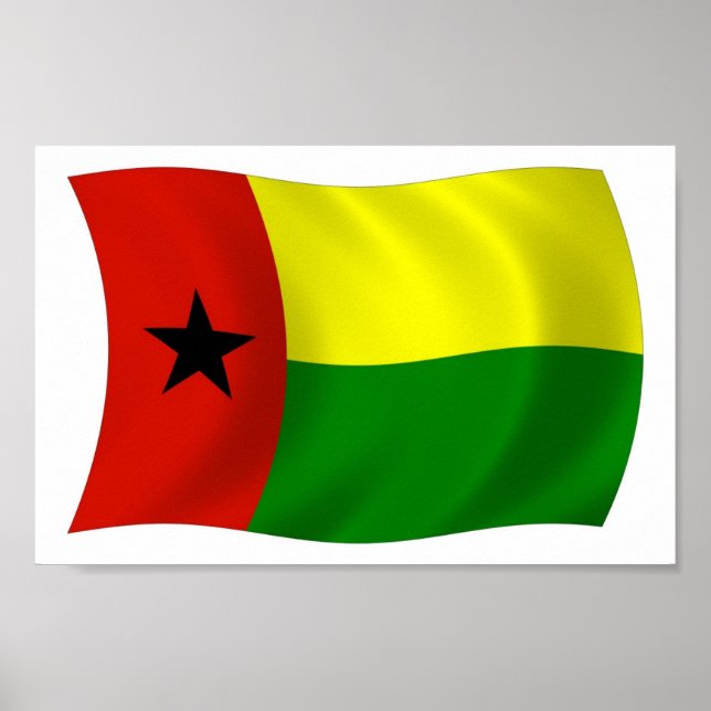 Guinea Bissau Flagga Affisch Tryck (Framsidan)
