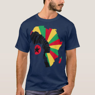 Guinea Bissau Flagga Afrika Karta Etniskt kulturar T Shirt