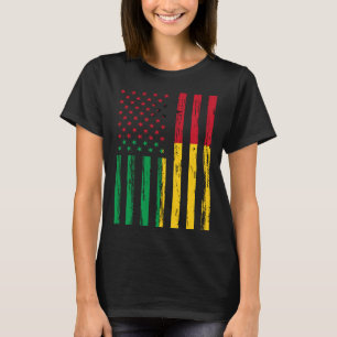 Guinea Bissau Flagga America US DNA för Guinea Bis T Shirt