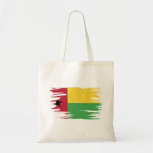 Guinea Bissau Flagga Brush Art Tygkasse