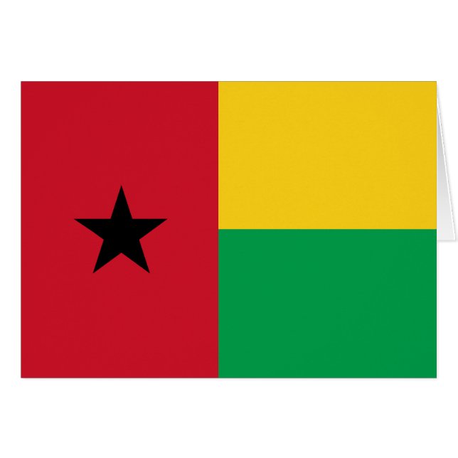 Guinea Bissau Flagga Hälsningskort (Framsidan Horizontal)