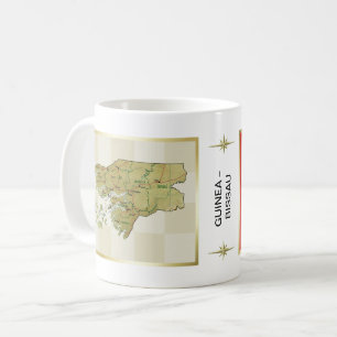 Guinea-Bissau flagga + Kartamugg Kaffemugg