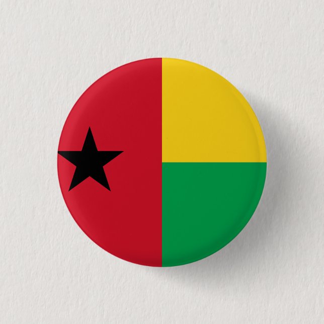 Guinea-Bissau Flagga Knapp (Framsida)