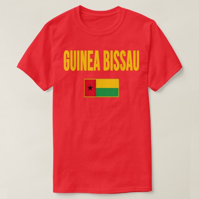 Guinea Bissau Flagga Land T Shirt (Design framsida)