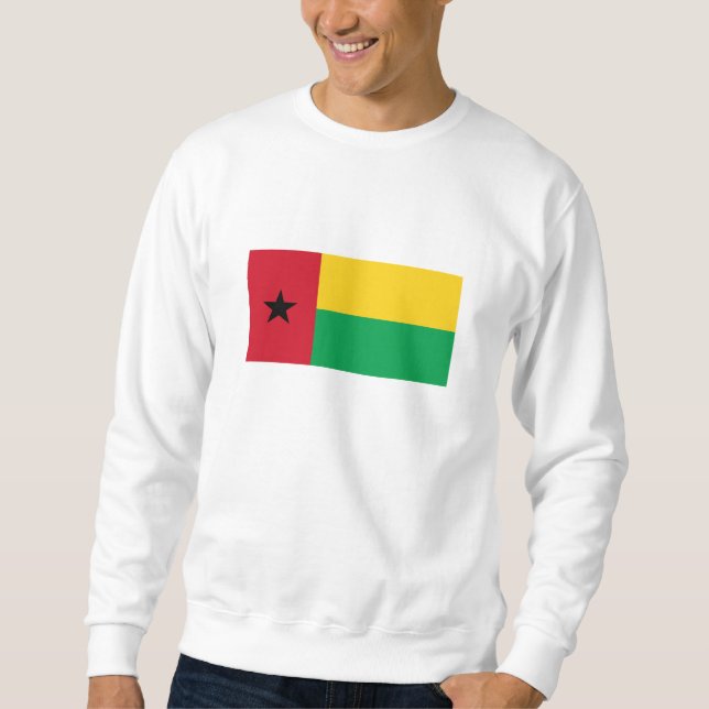 Guinea Bissau flagga Lång Ärmad Tröja (Framsida)