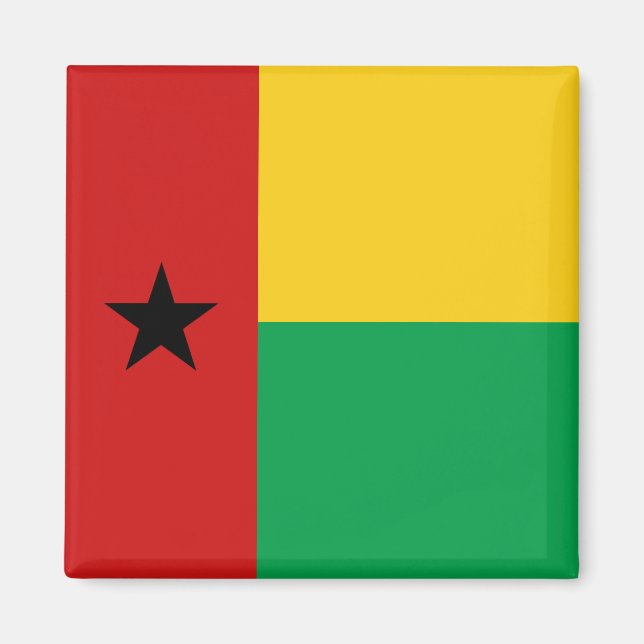 Guinea-Bissau Flagga Magnet (Framsidan)