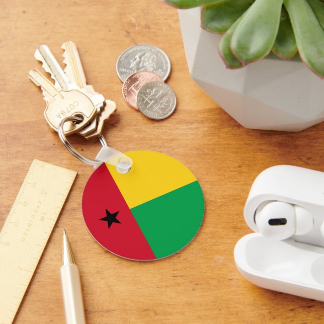 Guinea-Bissau flagga Nyckelring (Skrivbord)