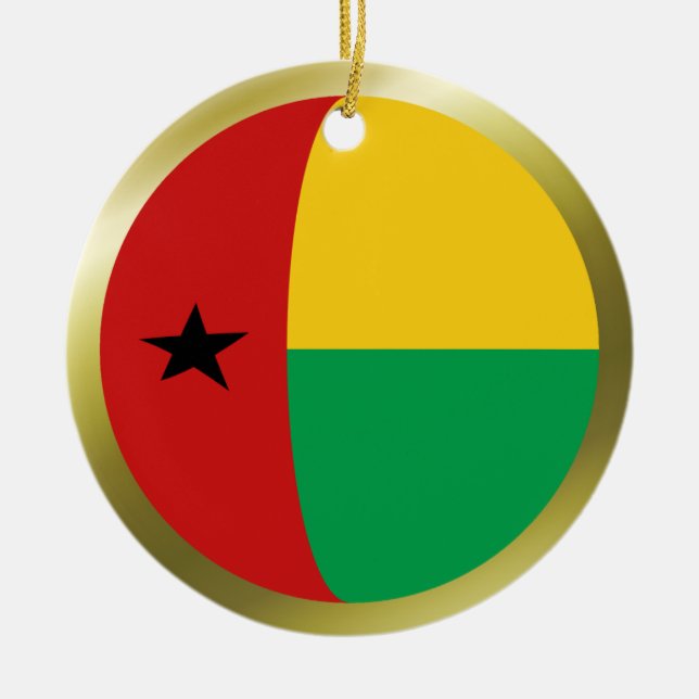 Guinea-Bissau Flagga Ornament (Framsidan)