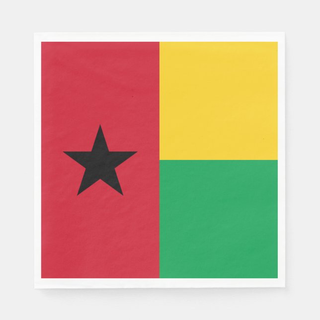 Guinea Bissau Flagga Pappersservett (Framsidan)