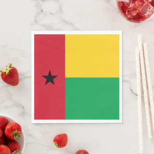 Guinea-Bissau flagga Pappersservett