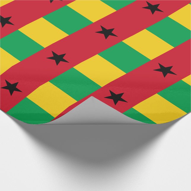 Guinea Bissau Flagga Presentpapper (Hörn)